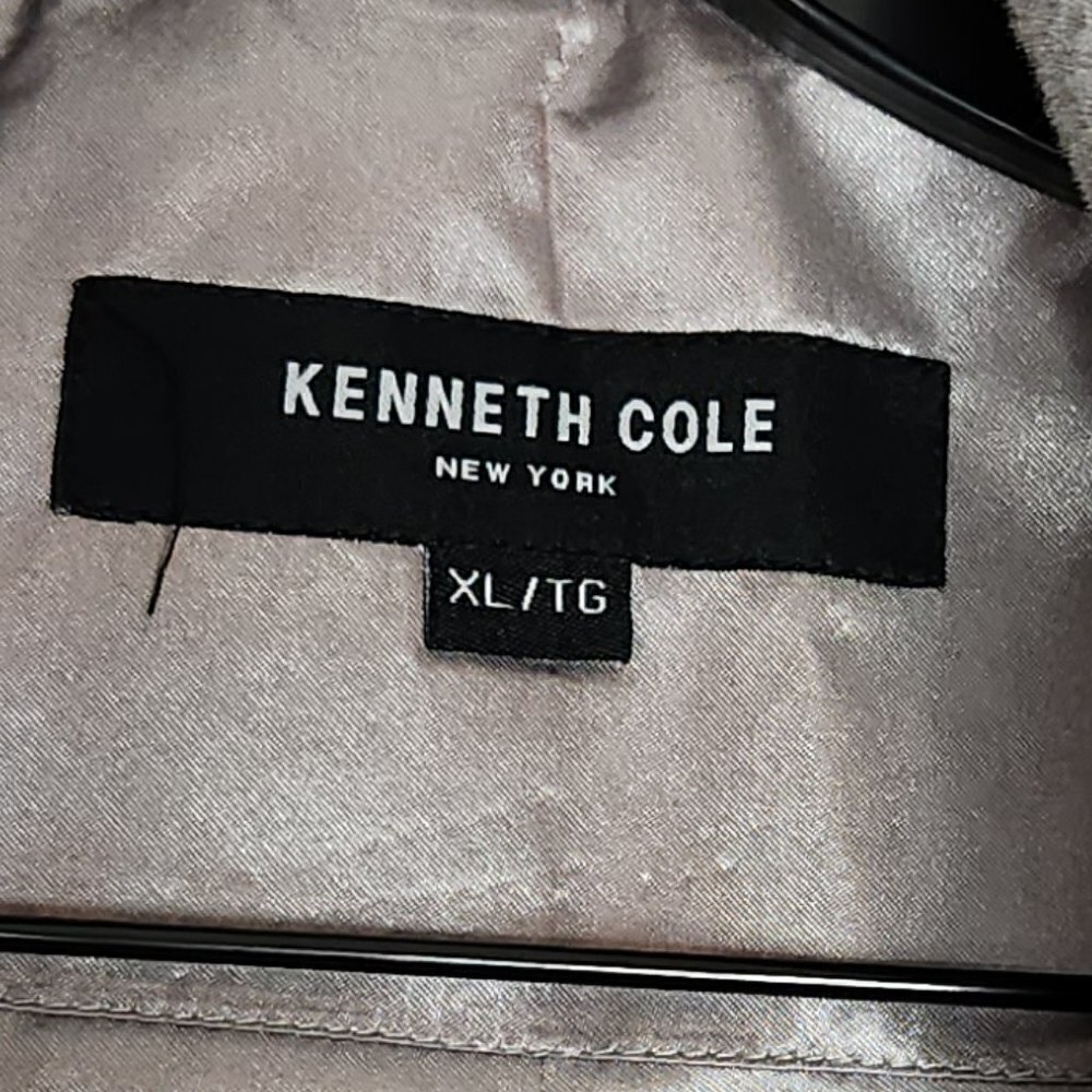 Kenneth Cole Grooved Faux Fur Belted Coat - Picture 5 of 7